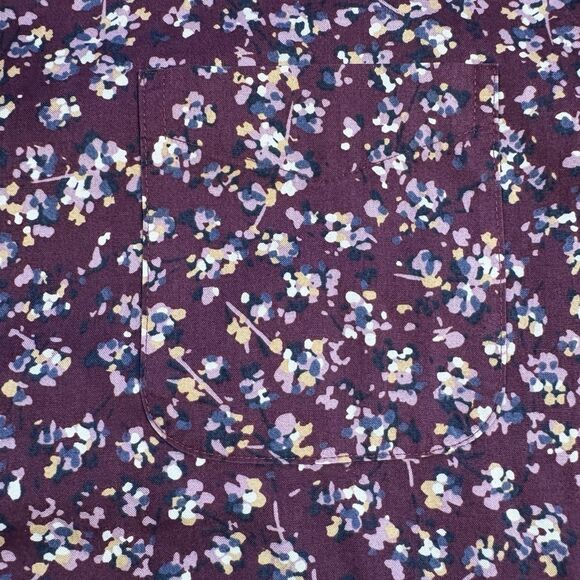 LL Bean Women's Wrinkle-Free Pinpoint Oxford Shirt Relaxed Fit Floral Print XL - Picture 5 of 7